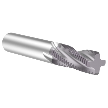 Picture of Thread Mill USA TM87514 Carbide 7/8" x 14.00TPI UN 0.490 Cut Dia Cylindrical 0.5000 3.500 OAL TIALN